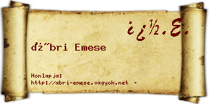 Ábri Emese névjegykártya