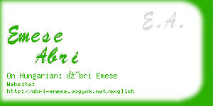 emese abri business card